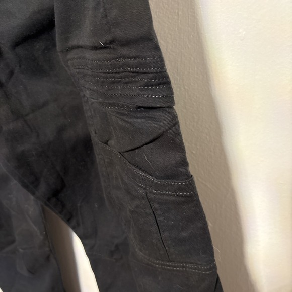 wrangle Cargo Jogger Pants Multi Pocket Drawstring Elastic Waist Casual Black - Picture 6 of 10